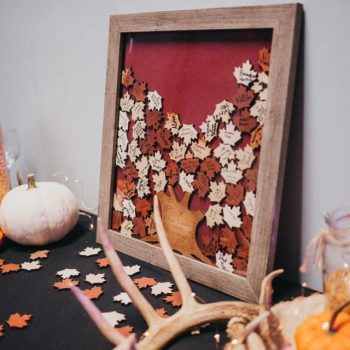 Tree Drop Top Guest Book at wedding