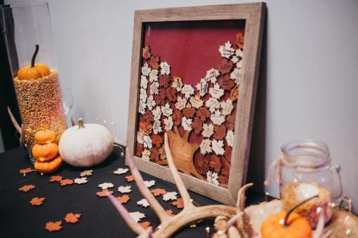 Tree Drop Top Guest Book at wedding